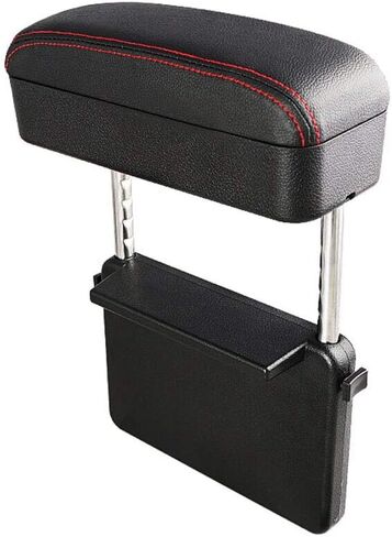 JEYODA Car Armrest Box Adjustable Pad Refit Car Central Lift Armres Storage Organizer Box Arm Rest(Black line) in Saudi Arabia