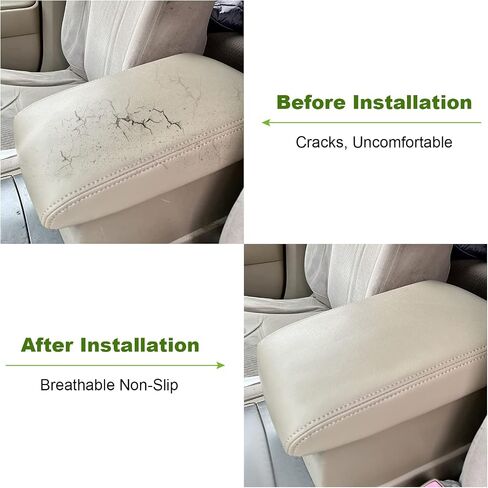 SCITOO Auto Beige Armrest Center Console Lid Skin Cover with Base Replacement fit for Highlander 2008-2014 in Saudi Arabia