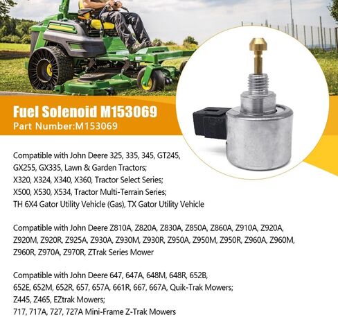 M153069 المكربن ​​الوقود الملف اللولبي صالح لجون ديري 125 135 145 L111 L118 L120 L2048 Z445 Z465 325 335 345 GT245 GX255 GX335 in Kuwait