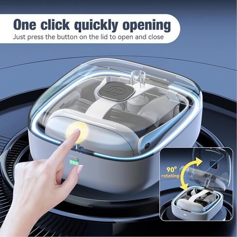 قاعدة شحن Quest 3، ترقية محطة الشحن لحقيبة تخزين Meta Oculus Quest 3، حافظة شحن مغناطيسية لسماعة Meta Quest 3 VR مع بطاريتين RGB Light 2 in Kuwait