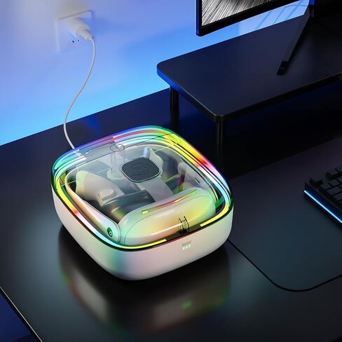 قاعدة شحن Quest 3، ترقية محطة الشحن لحقيبة تخزين Meta Oculus Quest 3، حافظة شحن مغناطيسية لسماعة Meta Quest 3 VR مع بطاريتين RGB Light 2 in Kuwait