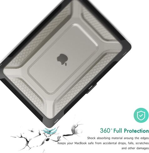 Mektron Honeycomb Series for MacBook Pro 13 inch Case Model M1 M2 A2338 A2289 A2251 2022 2021 2020 Release Touch Bar, Heavy Duty Hard Shell Case with TPU Bumper&Dust Plug&Keyboard Cover, Apricot in Kuwait