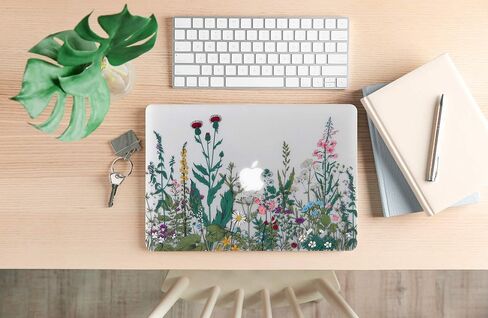 Case for MacBook Pro 15 inch (A1990/A1707, 2019-2016 Release), 3D Effect Matte Clear See Through Hard Cover & Keyboard Cover Compatible Mac Pro 15.4 with Touch Bar Touch ID - Garden Flowers in Saudi Arabia