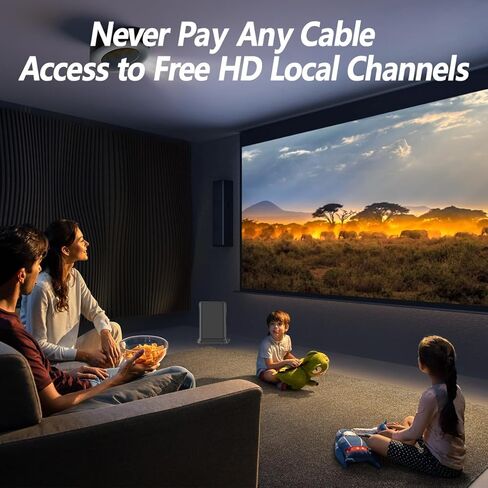 TV Antenna, Antenna TV Digital HD Indoor with 500+ Miles Range, 2024 Upgraded TV Antenna for Smart TV with Amplifier Signal Booster, HD Antenna for TV, Support 8K 4K 1080p All TVs, 32ft Coax Cable in Kuwait