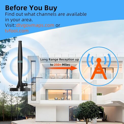 TV Antenna for Smart TV Indoor, Strong Magnetic Base Indoor TV Antenna for Easy Installation, Long Range Reception HD Antenna for TV Indoor 4k 1080P Channels in Saudi Arabia