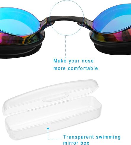 4 Pairs Triathlon Swim Goggles, Swimming Goggles Anti Fog Shatterproof UV Protection Goggles, Assorted Colors in Saudi Arabia