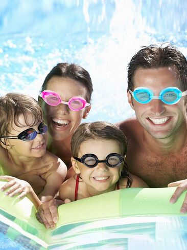 4 Pairs Triathlon Swim Goggles, Swimming Goggles Anti Fog Shatterproof UV Protection Goggles, Assorted Colors in Saudi Arabia
