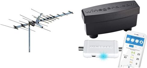 هوائي Winegard HD7694P خارجي HDTV - طويل المدى 45+ ميل - عالي التردد VHF/UHF - جاهز بدقة 4K فائقة الدقة - قنوات محلية مجانية - متوافق مع تلفزيون NextGen in Kuwait