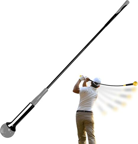 NetNinja™ Weighted Golf Swing Trainer Aid - Ideal Warm-up Practice for Proper Plane, Improved Tempo, More Power & Control. Durable, High Elasticity, Sleeve for Adjustable Weight. in Saudi Arabia