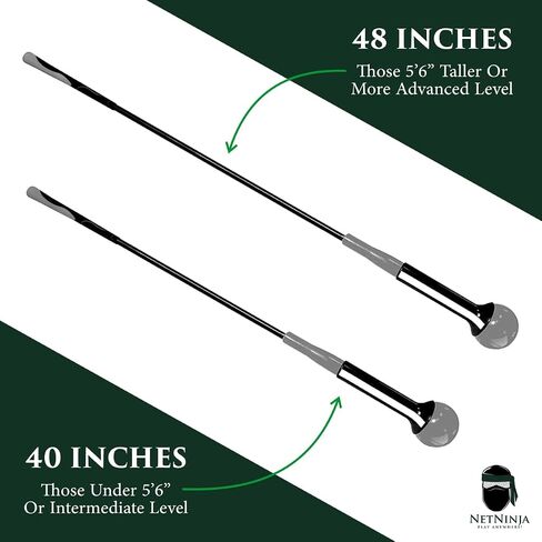 NetNinja™ Weighted Golf Swing Trainer Aid - Ideal Warm-up Practice for Proper Plane, Improved Tempo, More Power & Control. Durable, High Elasticity, Sleeve for Adjustable Weight. in Saudi Arabia