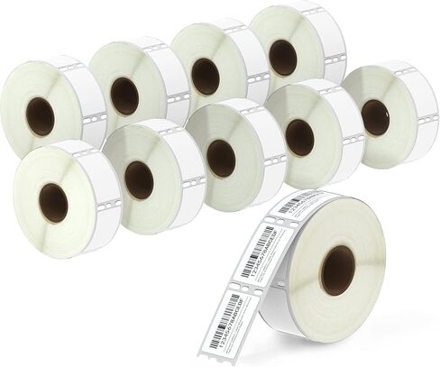 BETCKEY - Compatible DYMO 30347 (1" x 1-1/2") Book Spine Labels - Compatible with DYMO Labelwriter 450, 4XL & Zebra Desktop Printers [2 Rolls/1500 Labels] in Kuwait