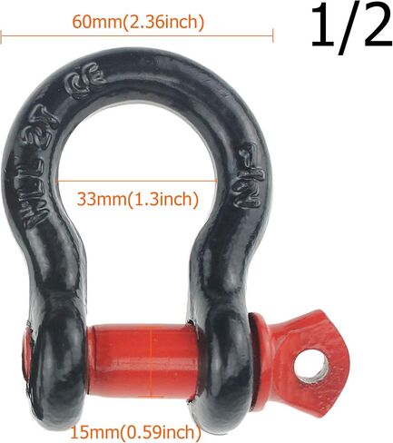 مكافحة الصدأ NRC & XRC 2 قطعة 1/2 "D حلقة ربط مقوس مسمار لولبي Clevis تزوير سحب 2 طن in Kuwait