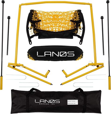 أهداف كرة القدم المحمولة مع ريبوندر - شبكات كرة قدم خفيفة الوزن للفناء الخلفي، مع أوتاد أرضية، وحقيبة حمل - هدف كرة قدم ارتدادي - معدات تدريب كرة قدم ممتازة للأطفال والكبار in Kuwait