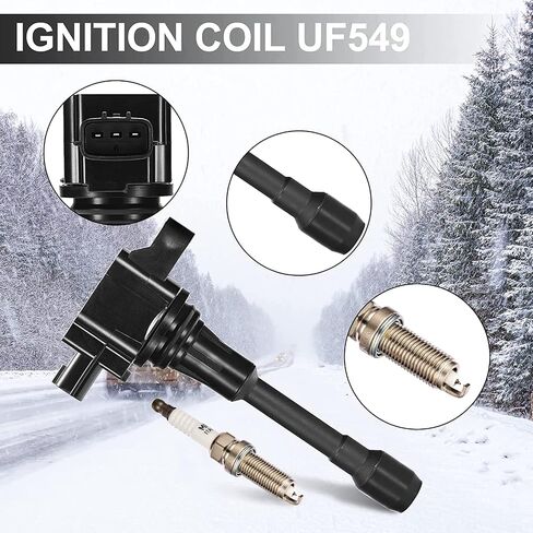 UF-549 Ignition Coil Pack and 9029 Iridium Spark Plugs Compatible with Nissan Altima Cube Rogue Sentra Versa, Infiniti QX60 Q70 FX50 M56, Replaces for C1696 UF549 5C1753, Set of 4 in Saudi Arabia