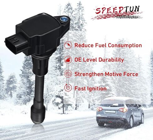 حزمة ملف الإشعال UF-549 وشمعات الإشعال إيريديوم 9029 المتوافقة مع Nissan Altima Cube Rogue Sentra Versa، Infiniti QX60 Q70 FX50 M56، يستبدل C1696 UF549 5C1753، مجموعة من 4 in Kuwait