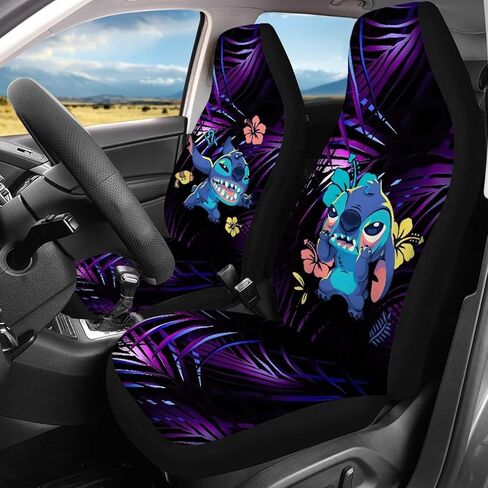 Car Accessories Set Include Cartoon Car Steering Wheel Cover Car Seat Cover Seat Belt Pads Car Floor Mats Car Coasters Keychain for Adults15 Pieces in Kuwait