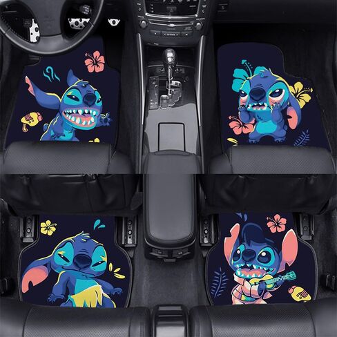 Car Accessories Set Include Cartoon Car Steering Wheel Cover Car Seat Cover Seat Belt Pads Car Floor Mats Car Coasters Keychain for Adults15 Pieces in Kuwait