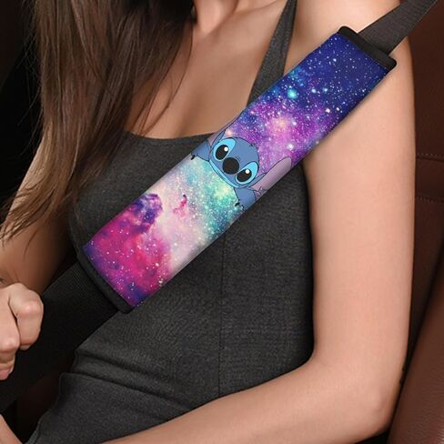 Car Accessories Set Include Cartoon Car Steering Wheel Cover Car Seat Cover Seat Belt Pads Car Floor Mats Car Coasters Keychain for Adults15 Pieces in Saudi Arabia