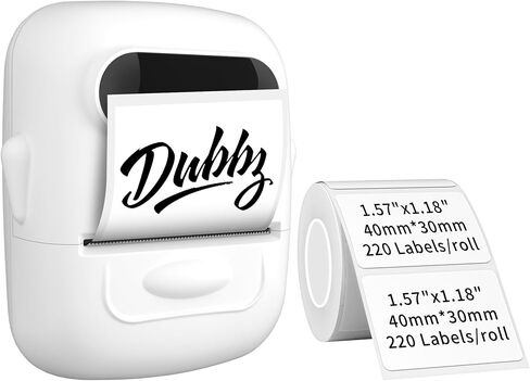 Label Maker, P50 Barcode Label Maker 2 inch Portable Thermal Bluetooth Label Printer for Home Office Small Business Clothes Address Mini Label Maker Machine Compatible with Phones &PC(With 1 Label) in Kuwait