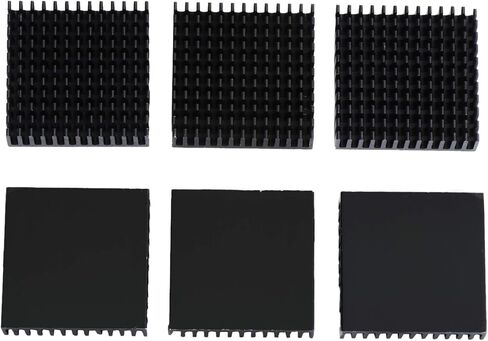 20 قطعة 40 مللي متر x 40 مللي متر x 11 مللي متر أسود مبادل حراري من الألومنيوم زعانف تبريد لتبريد MOSFET VRam المنظمين VRM السائر سائق in Kuwait