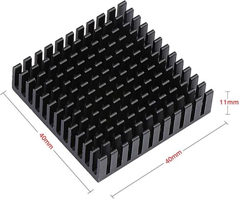 20 قطعة 40 مللي متر x 40 مللي متر x 11 مللي متر أسود مبادل حراري من الألومنيوم زعانف تبريد لتبريد MOSFET VRam المنظمين VRM السائر سائق in Kuwait