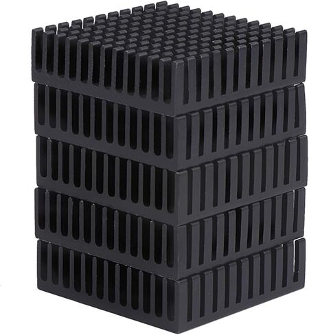 20 قطعة 40 مللي متر x 40 مللي متر x 11 مللي متر أسود مبادل حراري من الألومنيوم زعانف تبريد لتبريد MOSFET VRam المنظمين VRM السائر سائق in Kuwait