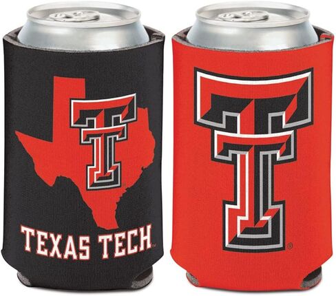 علبة تبريد Caseys Texas Tech Red Raiders State Design، عبوة واحدة، 12 أونصة. (قابل للطي، تصميم على الوجهين)، أحمر، أسود، أبيض in Saudi Arabia