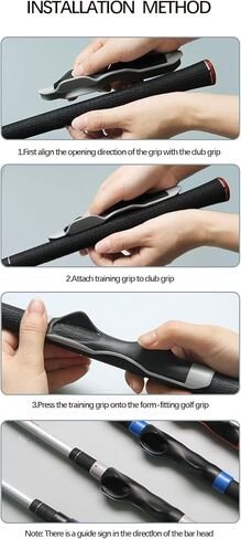 مدرب قبضة الجولف، حزام ذراع تصحيح التأرجح، تحسين وضع اليد، أدوات تدريب تأرجح الجولف باللون الأسود in Kuwait