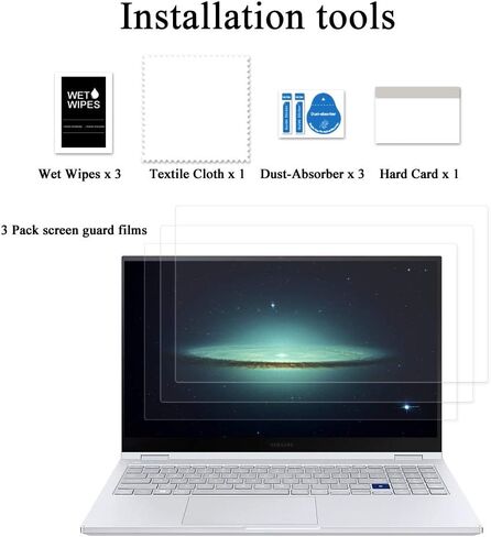 [3 Pack Clear Screen Protector for 15.6" Samsung Galaxy Book Pro 360 / Book Flex/Book Ion/Chromebook 4+ Series 15.6 Inches with 16:9 Aspect Ratio Laptop Anti Scratch Film (HD) in Kuwait