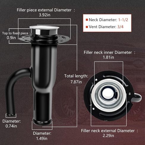 Fuel Tank Filler Neck Pipe Compatible with Ford F350 F450 F550 Super Duty 6.0L Diesel 2005-2007 to Replace 577-306 4C3Z9034C 8C3Z9034L F81Z9034SA F81Z9034SB YC3Z9034LA in Saudi Arabia