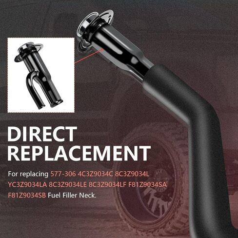 Fuel Tank Filler Neck Pipe Compatible with Ford F350 F450 F550 Super Duty 6.0L Diesel 2005-2007 to Replace 577-306 4C3Z9034C 8C3Z9034L F81Z9034SA F81Z9034SB YC3Z9034LA in Saudi Arabia