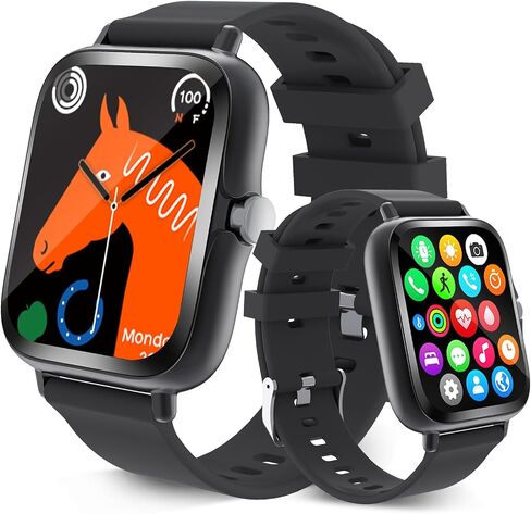 Smart Watch for Men 1.83 Inches Outdoor Sports Smartwatch with Answer/Make Call, Compatible with iPhone and Android Phones FR4 in Saudi Arabia