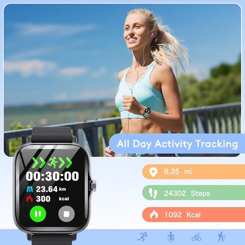 Smart Watch for Men 1.83 Inches Outdoor Sports Smartwatch with Answer/Make Call, Compatible with iPhone and Android Phones FR4 in Saudi Arabia