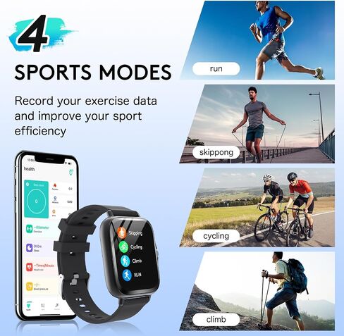 Smart Watch for Men 1.83 Inches Outdoor Sports Smartwatch with Answer/Make Call, Compatible with iPhone and Android Phones FR4 in Saudi Arabia