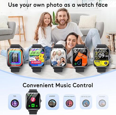 Smart Watch for Men 1.83 Inches Outdoor Sports Smartwatch with Answer/Make Call, Compatible with iPhone and Android Phones FR4 in Saudi Arabia