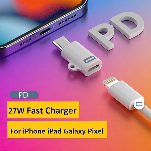 محول Lightning إلى USB C ذكر لهاتف iPhone 15، 2 حزمة USB من النوع C ذكر إلى موصل Lightning أنثى متوافق مع iPhone 15/15 Plus/15 Pro/15 Pro Max، iPad، يدعم الشحن السريع 35 وات PD ونقل البيانات in Saudi Arabia