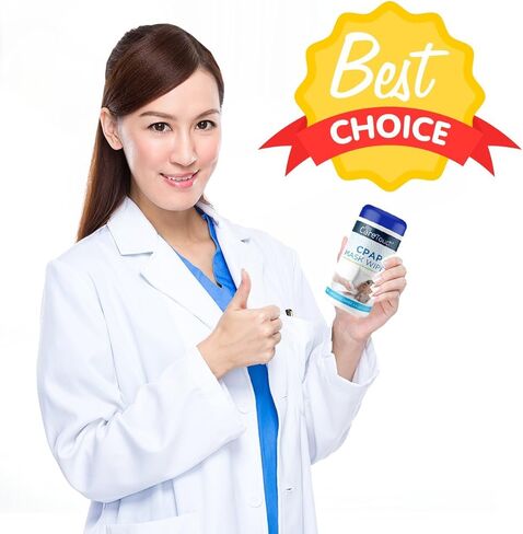 Care Touch - CMW70 CPAP Mask Cleaning Wipes - Unscented | 70 Unscented Cleaning Wipes for CPAP Masks | Made in The USA in Kuwait