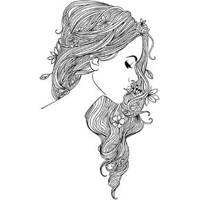 Briartw Sexy Lady Girls Artistic Female Clear Stamps for Card Making,DIY Scrapbooking Photo Album DIY Handcraft,3x4 Silicone Stamp