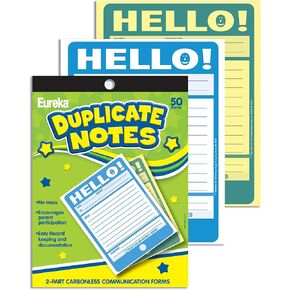 Eureka 'Hello!' Teacher Notes to Parents, 50pc, 4" W x 6" L