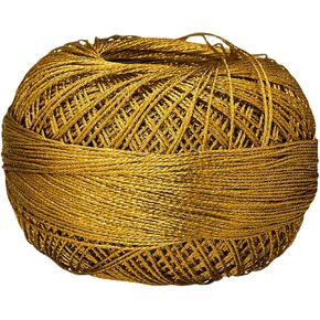 Liz Metallic Size 20 Thread 155 yrds 25 grams, Antique Gold