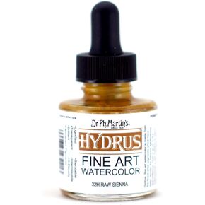 Dr. Ph. Martin's Hydrus Fine Art (32H) Watercolor Bottle, 1.0 oz, Raw Sienna