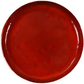 Yasutomo WC216-10 Sumi-e Red Ocher Japanese Watercolor, Porcelain, 2.87-inch Diameter