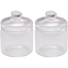 2 Pcs Miniature Jar Mini House Adornment Mini House Accessories Miniature Glass Jar Miniature Glass Bottle Doll House Supplies Micro Landscape Models Doll House Ornaments