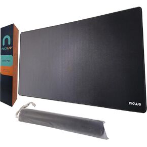 Mouse Pads for Desk - XXXL Mousepad Gaming & Rubber Black Desk Mat Large, Non Slip Desk Pad for Office & Gamers, Desk Pad Mat with Travel Bag & Double Stitched Edges. Size 35.4L x 15.75H inch