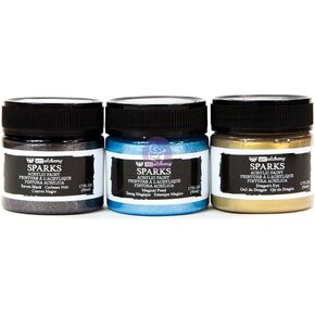 Prima Marketing Inc. Finnabair Art Alchemy Sparks Acrylic ، Masquerade-3 Paints ، Multicolor