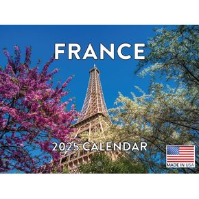 France Calendar 2025 Monthly Wall Calender 12 Month | American Made In The USA