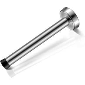 Long Door Stops, 6 Inch Stainless Steel Door Stopper, Commercial Doorstop Door Holder Wall Mounted, Large Modern Brushed Metal Solid Door Bumper Rubber Tip, Heavy Duty Door Stopper