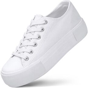 Platform Sneakers for Women, Classic Canvas Tennis Shoes Women, Women's Fashion Sneakers, Women Walking Shoes