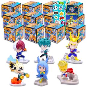 My Hero Academia Party Favors Blind Boxes 12 Pack - Bundle with 12 My Hero Academia Mystery Figurines Plus Stickers | My Hero Academia Mystery Mini Figures for Kids