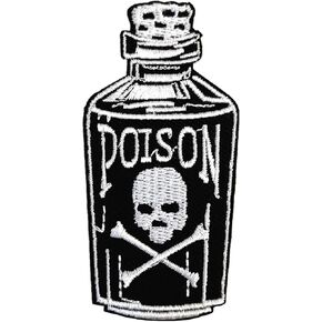 Poison Skeleton Embroidered Patch Appliques Iron on Patches for Clothing Jackets T-Shirt Jeans Backpack...